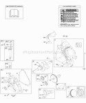 Camshaft Crankcase Cover Crankshaft Cylinder Lubrication OperatorS Manual PistonRingsConnecting Rod Warning Label Diagram and Parts List for 202412-0166-E1  Briggs and Stratton Engine